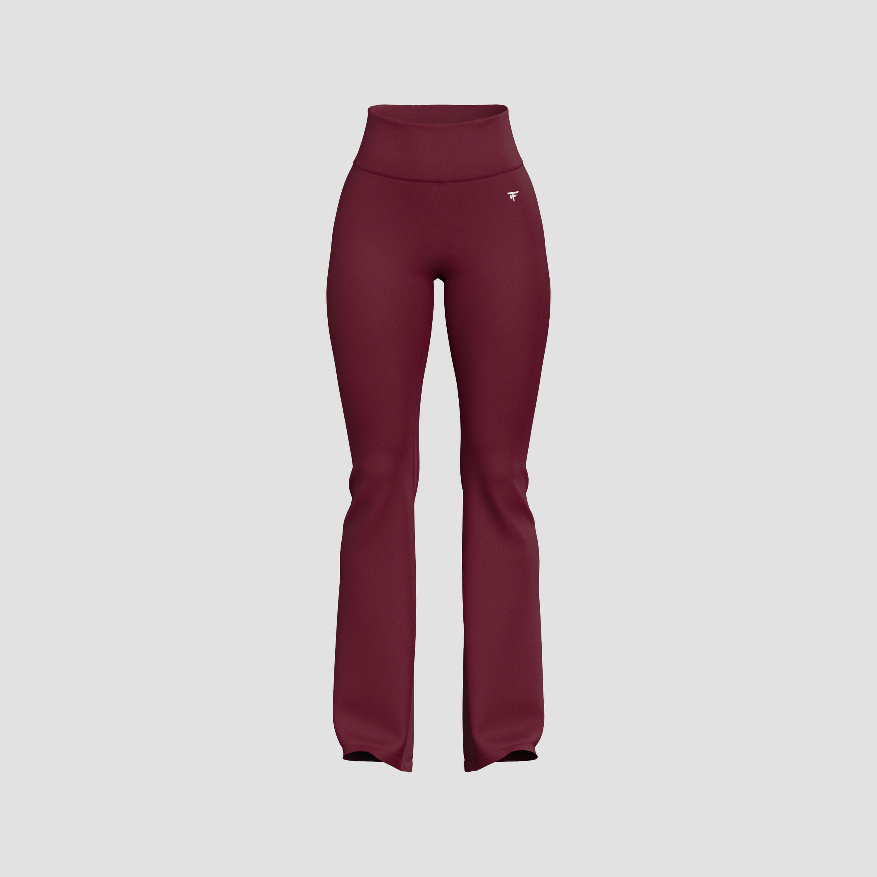 Maroon leggings on a light gray background