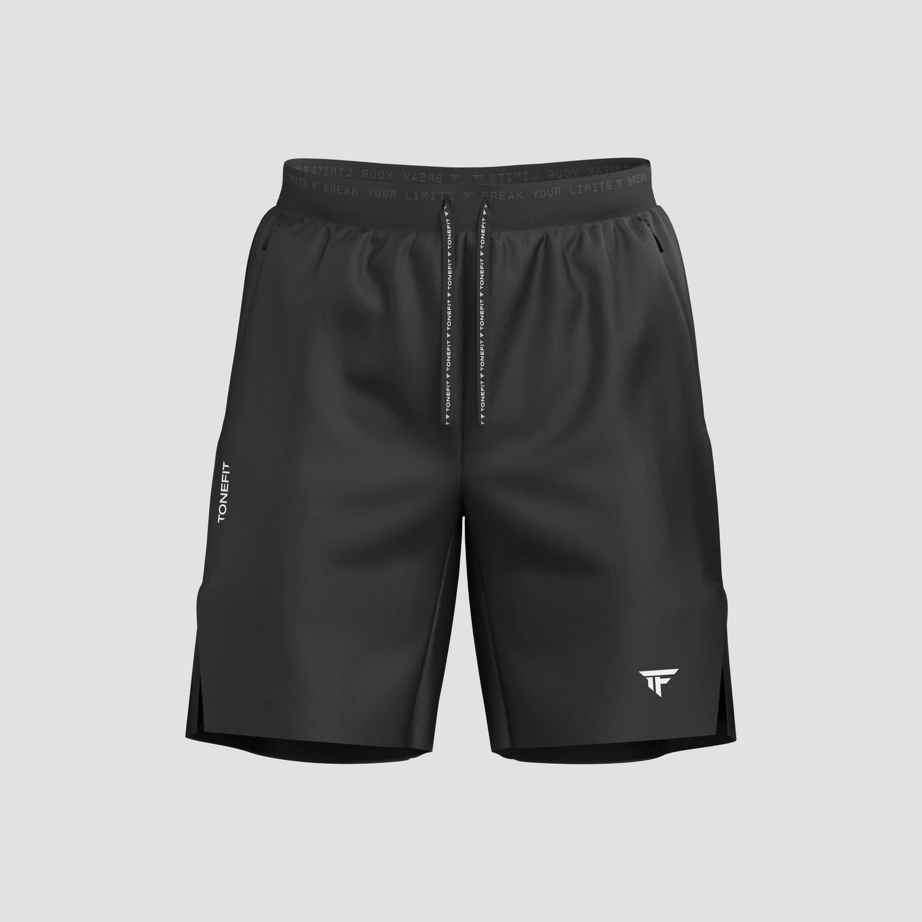 The Hybrid Training Short in black, featuring elastic waistband and performance liner for comfort and stability.